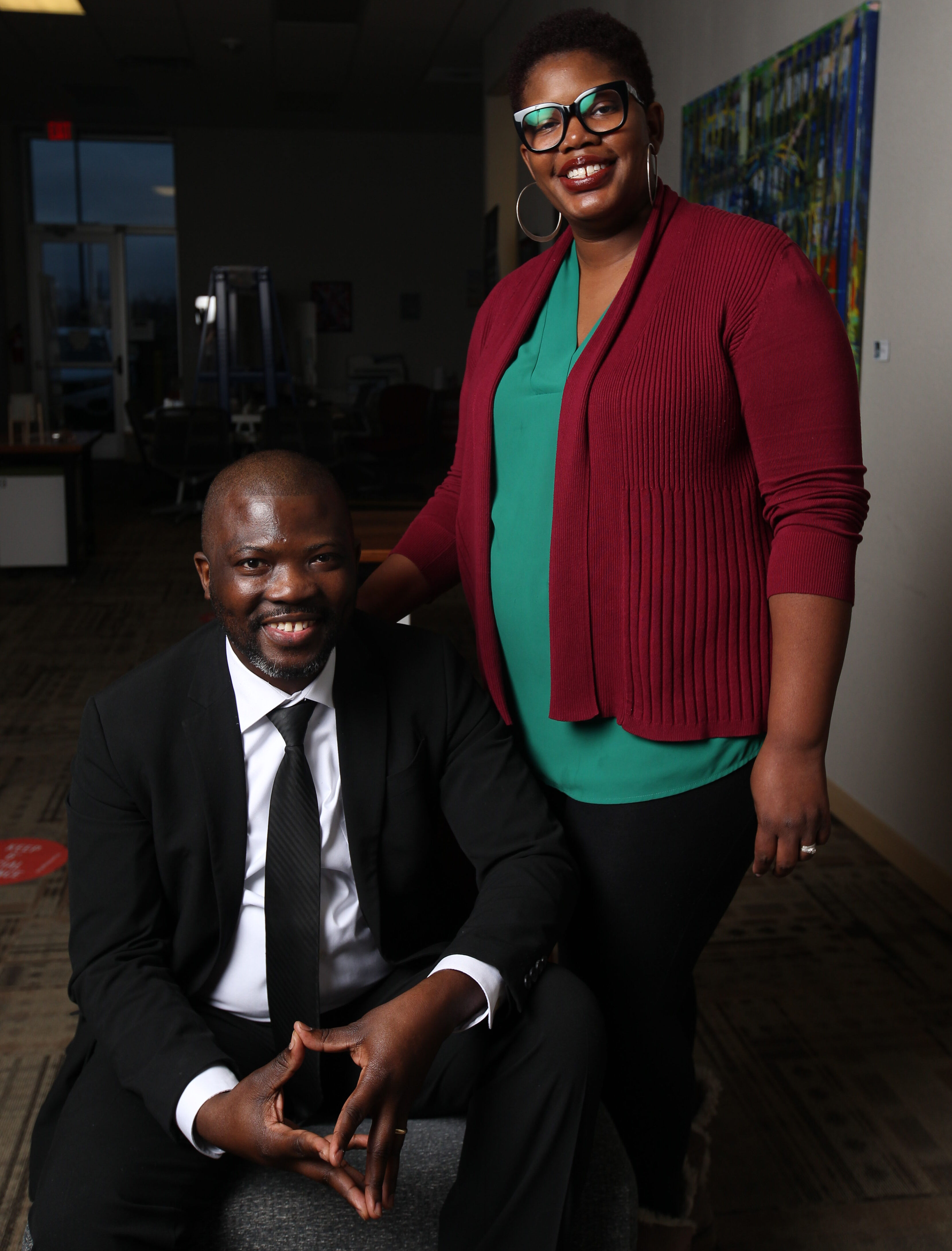 Felix Anaman and his wife, Omolola Anaman, of Anaman Concierge Services in Coralville.