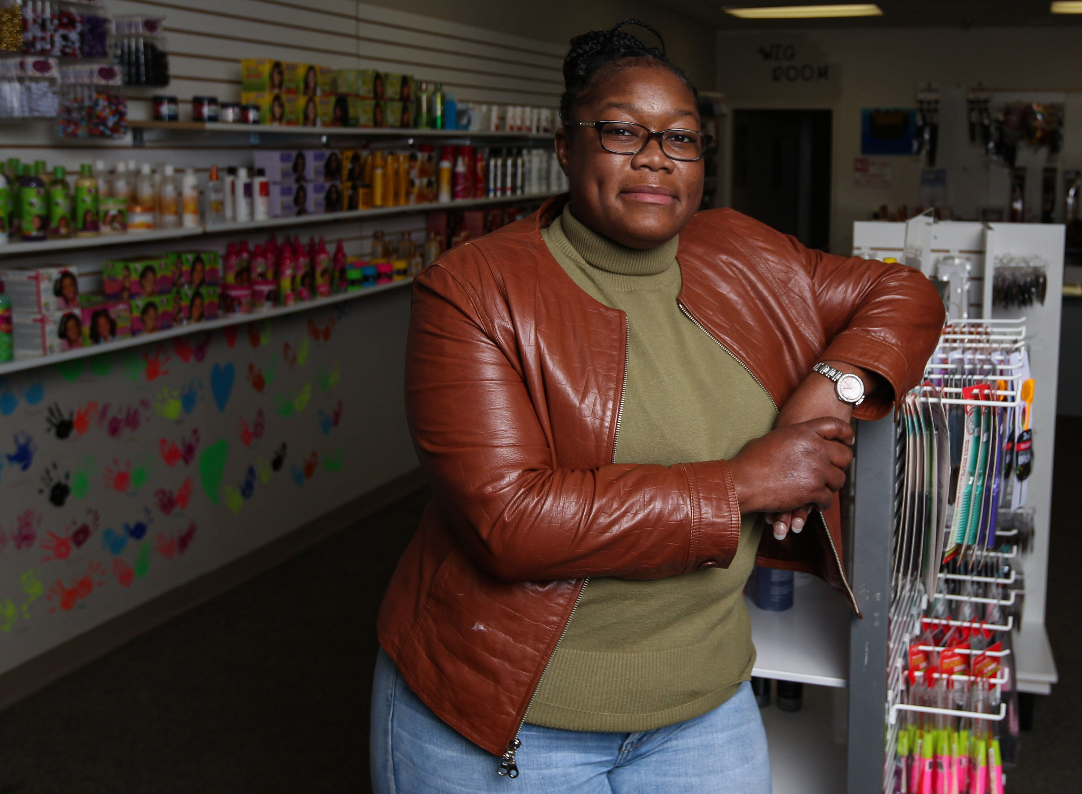 Tasha Lard, owner of JD Beauty Supply in Iowa City.